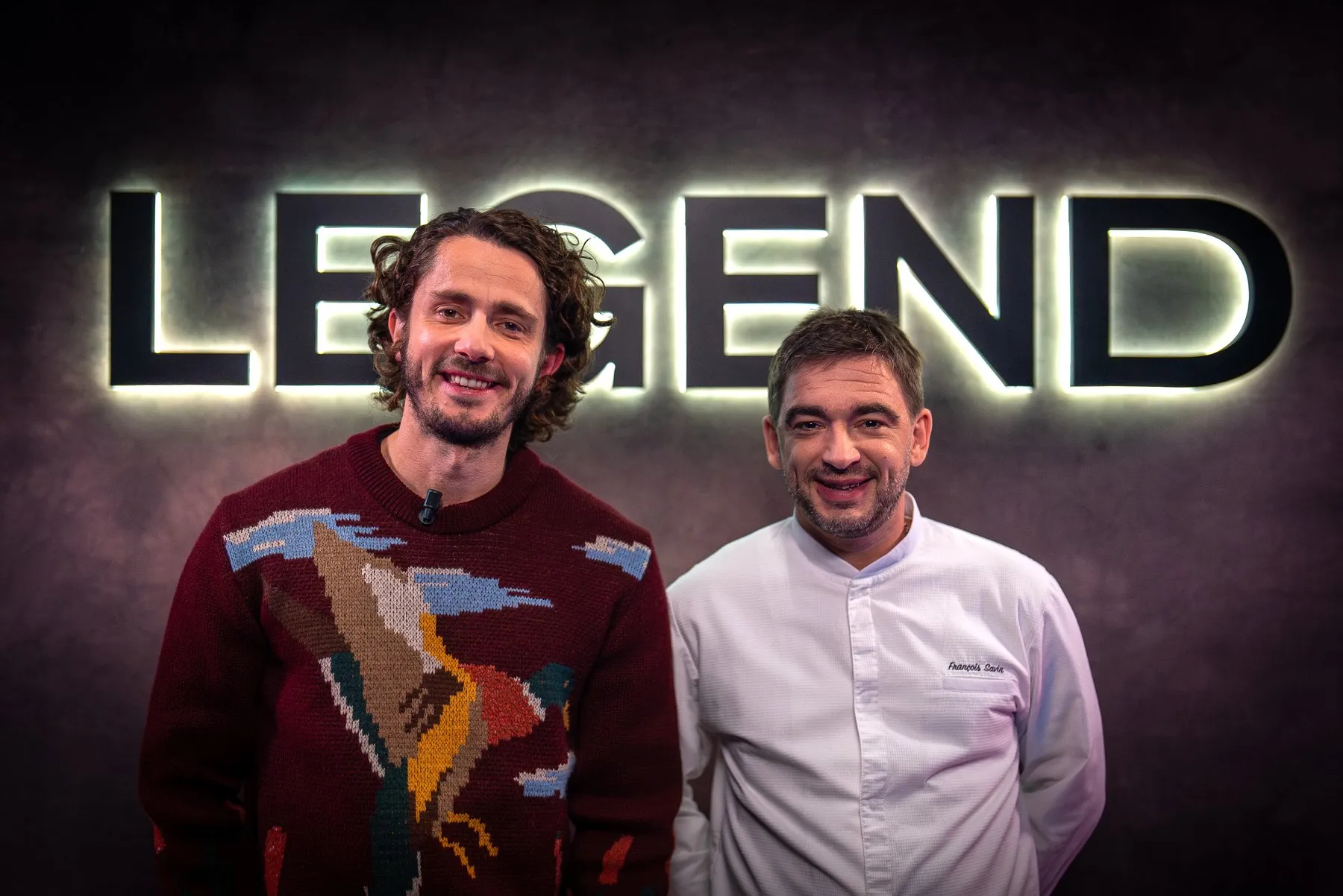 Chef François Savin with Guillaume Pley during the LEGEND interview